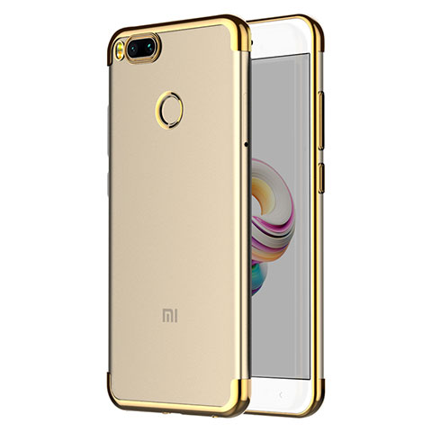 Custodia Silicone Trasparente Ultra Sottile Morbida T06 per Xiaomi Mi A1 Oro