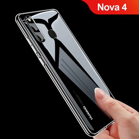Custodia Silicone Trasparente Ultra Sottile Morbida T07 per Huawei Nova 4 Chiaro