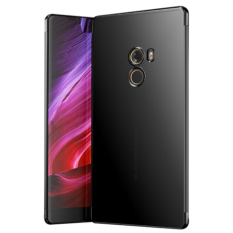 Custodia Silicone Trasparente Ultra Sottile Morbida T07 per Xiaomi Mi Mix 2 Nero