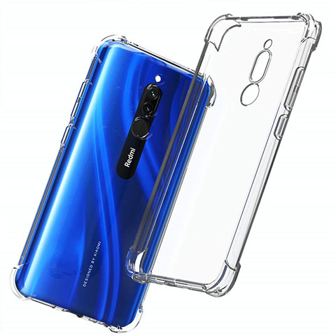 Custodia Silicone Trasparente Ultra Sottile Morbida T07 per Xiaomi Redmi 8 Chiaro