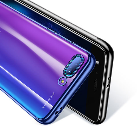 Custodia Silicone Trasparente Ultra Sottile Morbida T08 per Huawei Honor 10 Blu