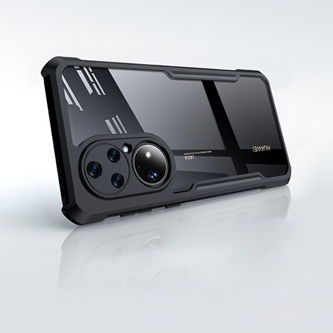 Custodia Silicone Trasparente Ultra Sottile Morbida T08 per Huawei P50 Pro Nero