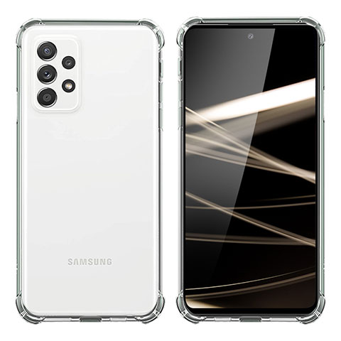 Custodia Silicone Trasparente Ultra Sottile Morbida T08 per Samsung Galaxy A52 5G Chiaro