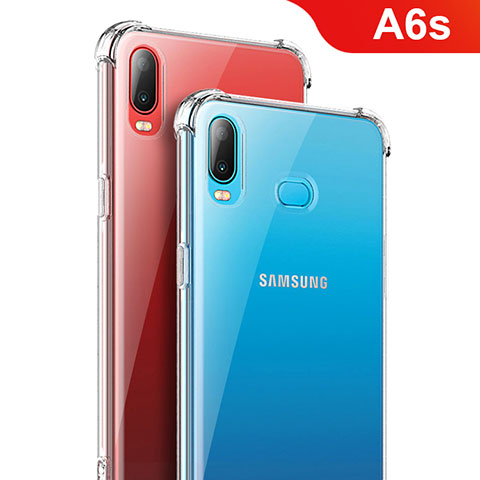 Custodia Silicone Trasparente Ultra Sottile Morbida T08 per Samsung Galaxy A6s Chiaro