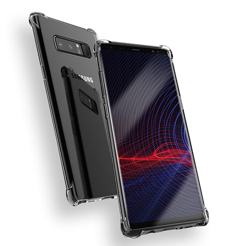 Custodia Silicone Trasparente Ultra Sottile Morbida T08 per Samsung Galaxy Note 8 Chiaro