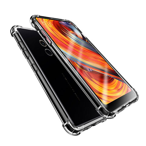 Custodia Silicone Trasparente Ultra Sottile Morbida T08 per Xiaomi Mi Mix 2 Chiaro