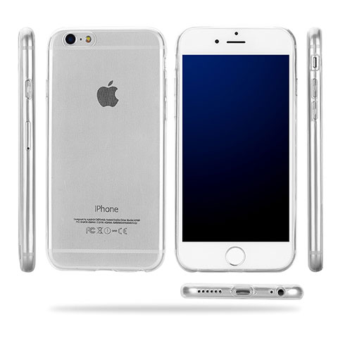 Custodia Silicone Trasparente Ultra Sottile Morbida T09 per Apple iPhone 6S Chiaro