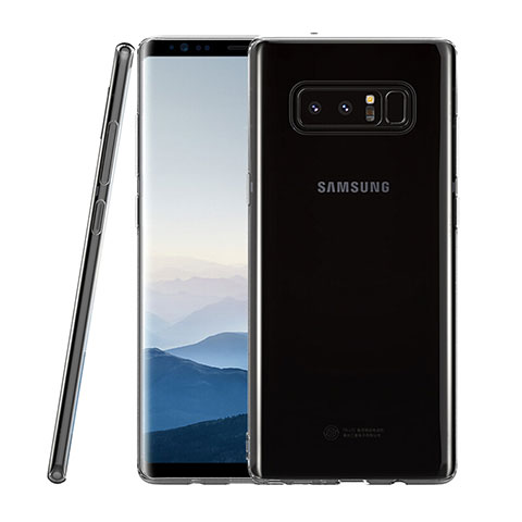 Custodia Silicone Trasparente Ultra Sottile Morbida T09 per Samsung Galaxy Note 8 Duos N950F Chiaro