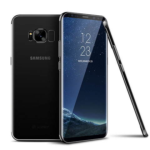Custodia Silicone Trasparente Ultra Sottile Morbida T09 per Samsung Galaxy S8 Nero
