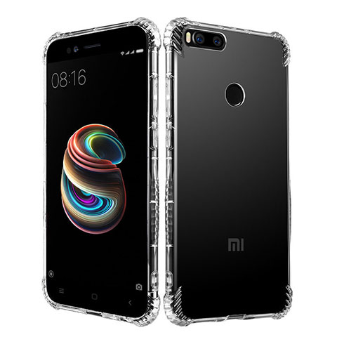 Custodia Silicone Trasparente Ultra Sottile Morbida T11 per Xiaomi Mi A1 Chiaro