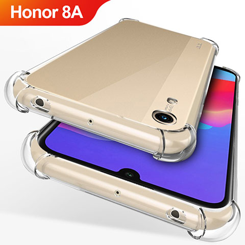 Custodia Silicone Trasparente Ultra Sottile Morbida T12 per Huawei Honor 8A Chiaro
