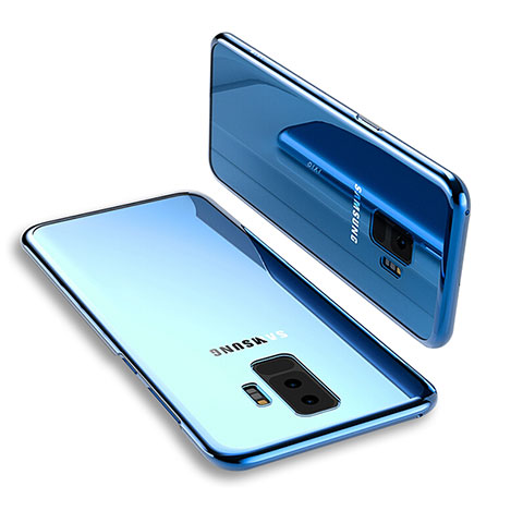 Custodia Silicone Trasparente Ultra Sottile Morbida T12 per Samsung Galaxy S9 Plus Blu