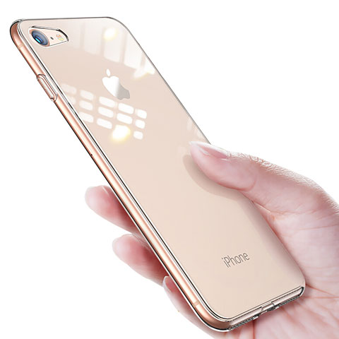 Custodia Silicone Trasparente Ultra Sottile Morbida T14 per Apple iPhone 8 Chiaro