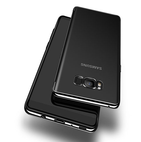 Custodia Silicone Trasparente Ultra Sottile Morbida T14 per Samsung Galaxy S8 Plus Nero