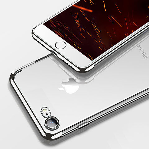 Custodia Silicone Trasparente Ultra Sottile Morbida T19 per Apple iPhone SE3 2022 Argento
