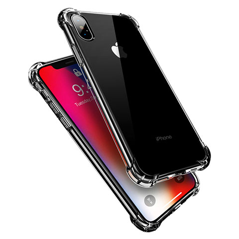 Custodia Silicone Trasparente Ultra Sottile Morbida V10 per Apple iPhone Xs Chiaro