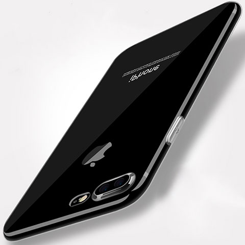 Custodia Silicone Trasparente Ultra Sottile Morbida W02 per Apple iPhone 8 Plus Chiaro