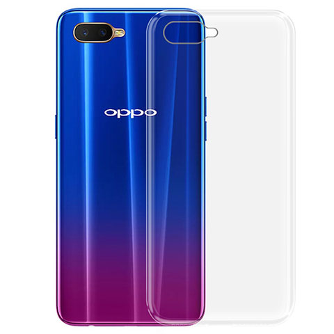 Custodia Silicone Trasparente Ultra Sottile Morbida Z03 per Oppo K1 Chiaro