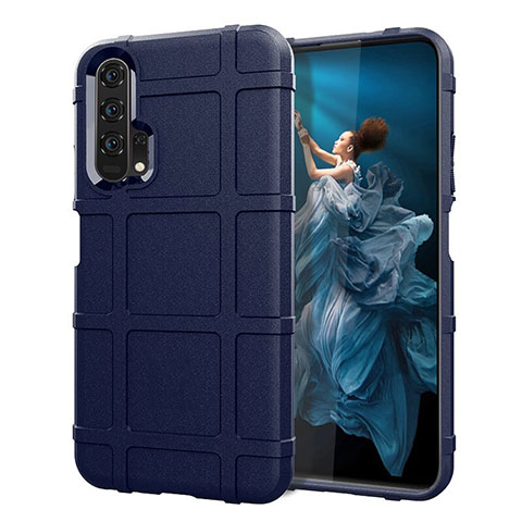 Custodia Silicone Ultra Sottile Morbida 360 Gradi Cover C01 per Huawei Honor 20 Pro Blu