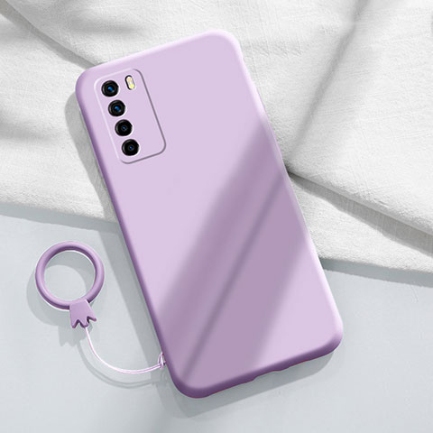 Custodia Silicone Ultra Sottile Morbida 360 Gradi Cover C01 per Huawei Honor Play4 5G Lavanda