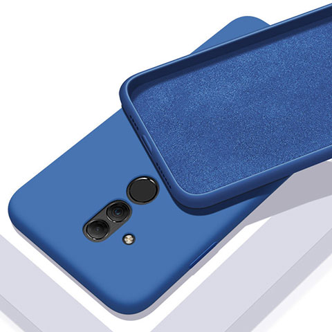 Custodia Silicone Ultra Sottile Morbida 360 Gradi Cover C01 per Huawei Mate 20 Lite Blu