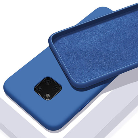 Custodia Silicone Ultra Sottile Morbida 360 Gradi Cover C01 per Huawei Mate 20 Pro Blu