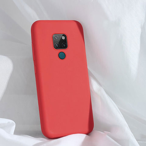 Custodia Silicone Ultra Sottile Morbida 360 Gradi Cover C01 per Huawei Mate 20 Rosso