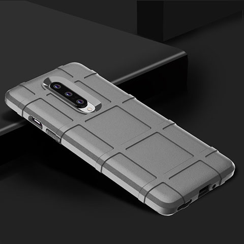 Custodia Silicone Ultra Sottile Morbida 360 Gradi Cover C01 per OnePlus 8 Argento