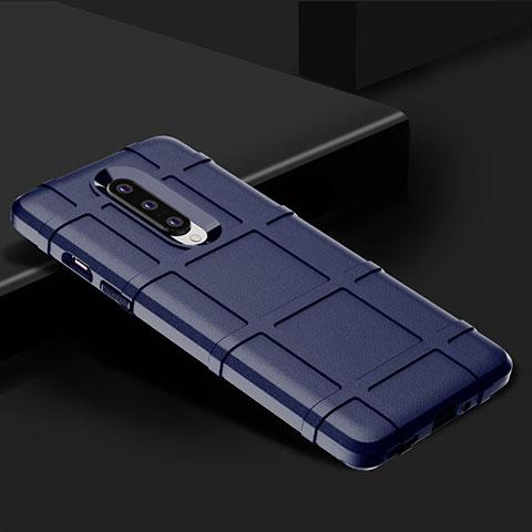 Custodia Silicone Ultra Sottile Morbida 360 Gradi Cover C01 per OnePlus 8 Blu