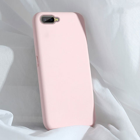 Custodia Silicone Ultra Sottile Morbida 360 Gradi Cover C01 per Oppo K1 Rosa