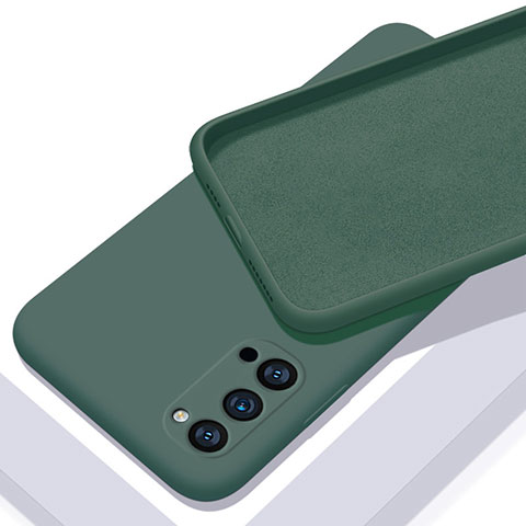 Custodia Silicone Ultra Sottile Morbida 360 Gradi Cover C01 per Oppo Reno4 5G Verde