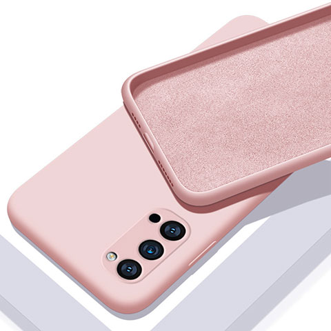 Custodia Silicone Ultra Sottile Morbida 360 Gradi Cover C01 per Oppo Reno4 Pro 5G Rosa