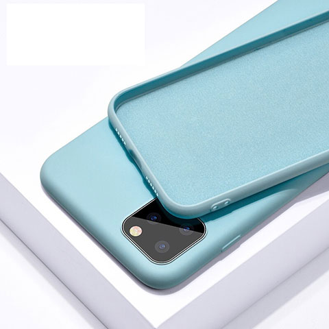 Custodia Silicone Ultra Sottile Morbida 360 Gradi Cover C02 per Apple iPhone 11 Pro Max Cielo Blu