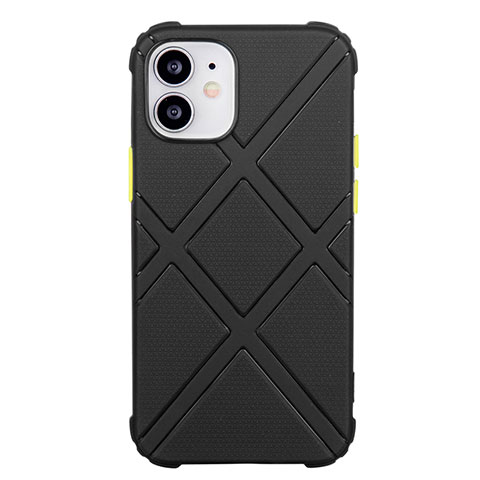 Custodia Silicone Ultra Sottile Morbida 360 Gradi Cover C02 per Apple iPhone 12 Mini Nero