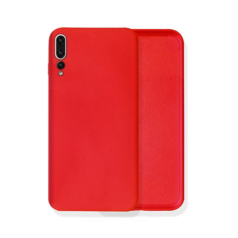 Custodia Silicone Ultra Sottile Morbida 360 Gradi Cover C02 per Huawei P20 Pro Rosso