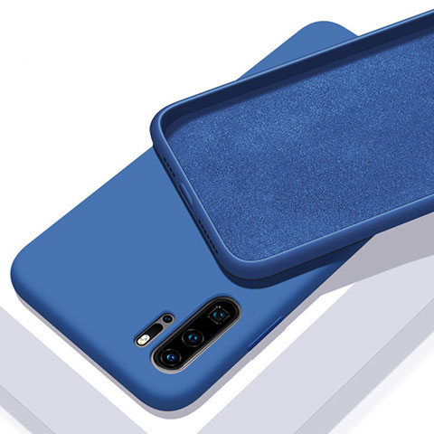 Custodia Silicone Ultra Sottile Morbida 360 Gradi Cover C02 per Huawei P30 Pro Blu