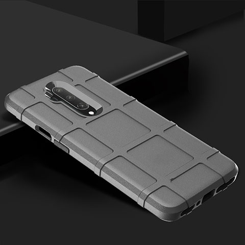Custodia Silicone Ultra Sottile Morbida 360 Gradi Cover C02 per OnePlus 7T Pro Argento