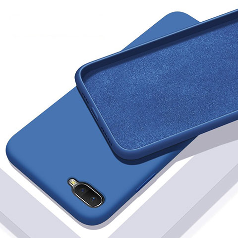 Custodia Silicone Ultra Sottile Morbida 360 Gradi Cover C02 per Oppo R17 Neo Blu
