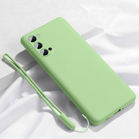 Custodia Silicone Ultra Sottile Morbida 360 Gradi Cover C02 per Oppo Reno4 Pro 5G Ciano