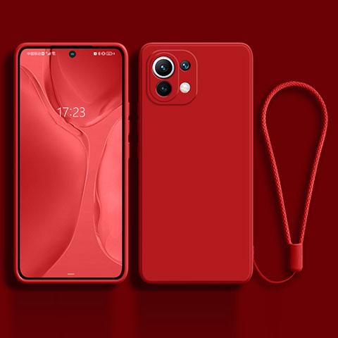 Custodia Silicone Ultra Sottile Morbida 360 Gradi Cover C02 per Xiaomi Mi 11 5G Rosso