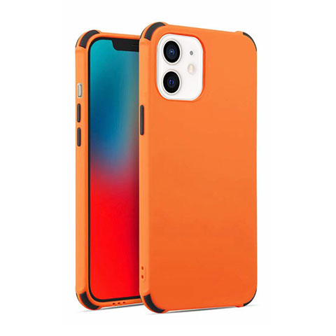 Custodia Silicone Ultra Sottile Morbida 360 Gradi Cover C03 per Apple iPhone 12 Arancione