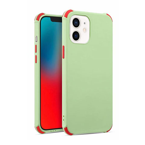 Custodia Silicone Ultra Sottile Morbida 360 Gradi Cover C03 per Apple iPhone 12 Mini Verde Pastello