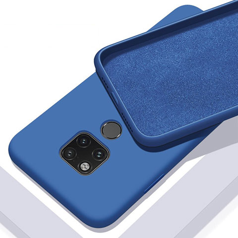 Custodia Silicone Ultra Sottile Morbida 360 Gradi Cover C03 per Huawei Mate 20 X 5G Blu