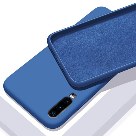 Custodia Silicone Ultra Sottile Morbida 360 Gradi Cover C03 per Huawei P30 Blu