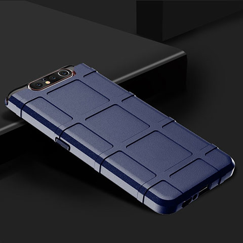 Custodia Silicone Ultra Sottile Morbida 360 Gradi Cover C03 per Samsung Galaxy A80 Blu