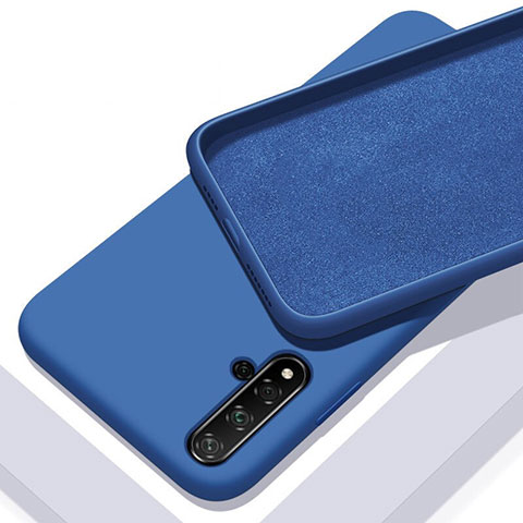 Custodia Silicone Ultra Sottile Morbida 360 Gradi Cover C04 per Huawei Nova 5 Pro Blu