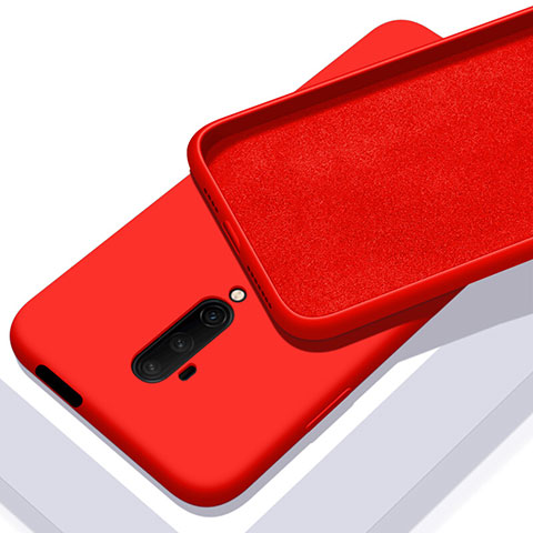 Custodia Silicone Ultra Sottile Morbida 360 Gradi Cover C04 per OnePlus 7T Pro Rosso