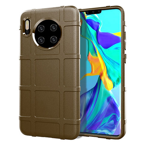 Custodia Silicone Ultra Sottile Morbida 360 Gradi Cover C05 per Huawei Mate 30 Marrone