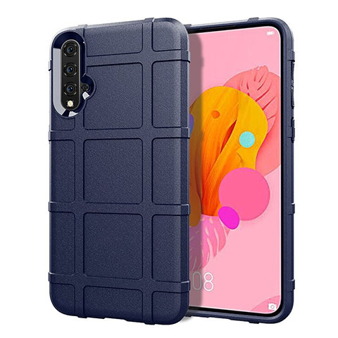 Custodia Silicone Ultra Sottile Morbida 360 Gradi Cover C05 per Huawei Nova 5 Pro Blu