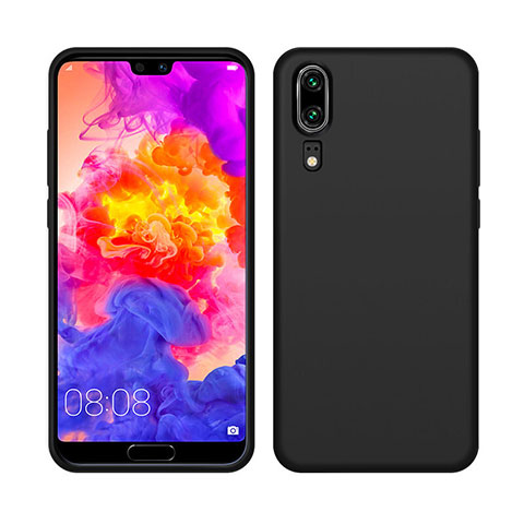 Custodia Silicone Ultra Sottile Morbida 360 Gradi Cover C05 per Huawei P20 Nero